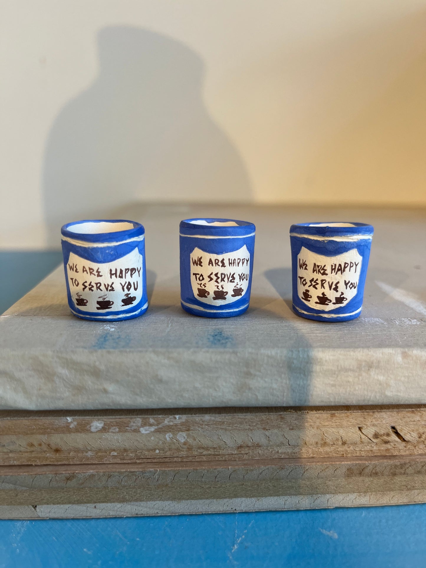 Tiny blue nyc coffee cup - pre order